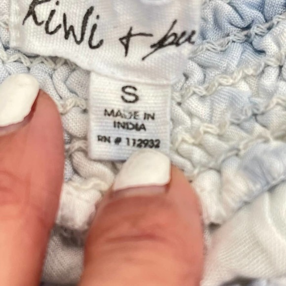 NEW - KIWI + PUNCH Off the Shoulder Tie Dye Short Sleeve Crop Top - Size Small - Picture 5 of 9